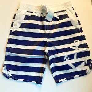 Beachcomber Coastal Kids Boys Nautical Anchor Swim Shorts
